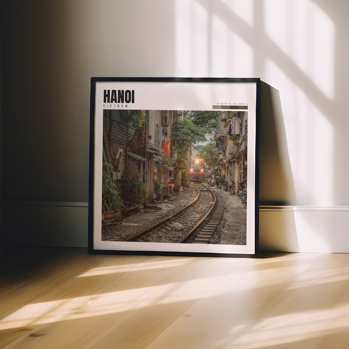 Hanoi Vietnam Train Street Railway Old Quarter City Life Poster - Image 3
