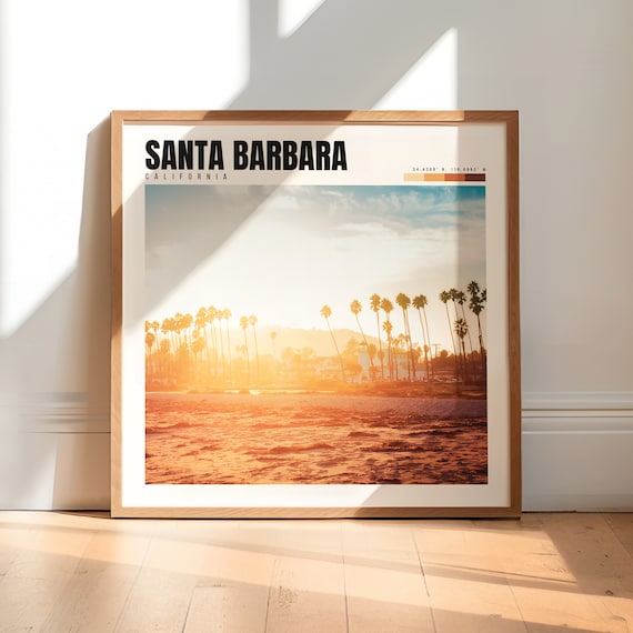Santa Barbara, California Travel Poster Print