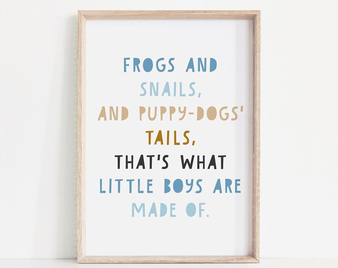 Frogs And Snails And Puppy Dog Tails Nursery Art