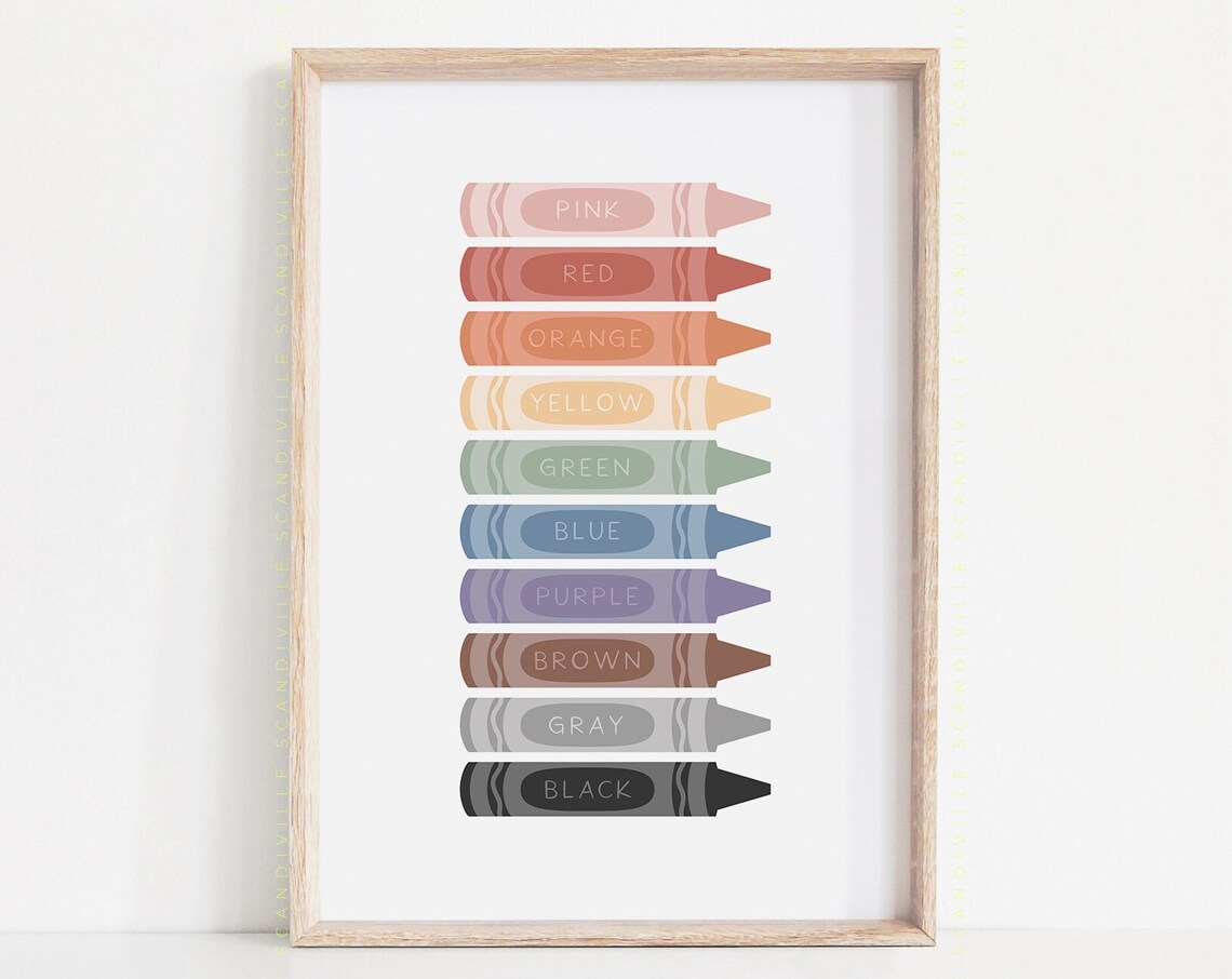 Crayons Poster, Colorful Classroom Decor