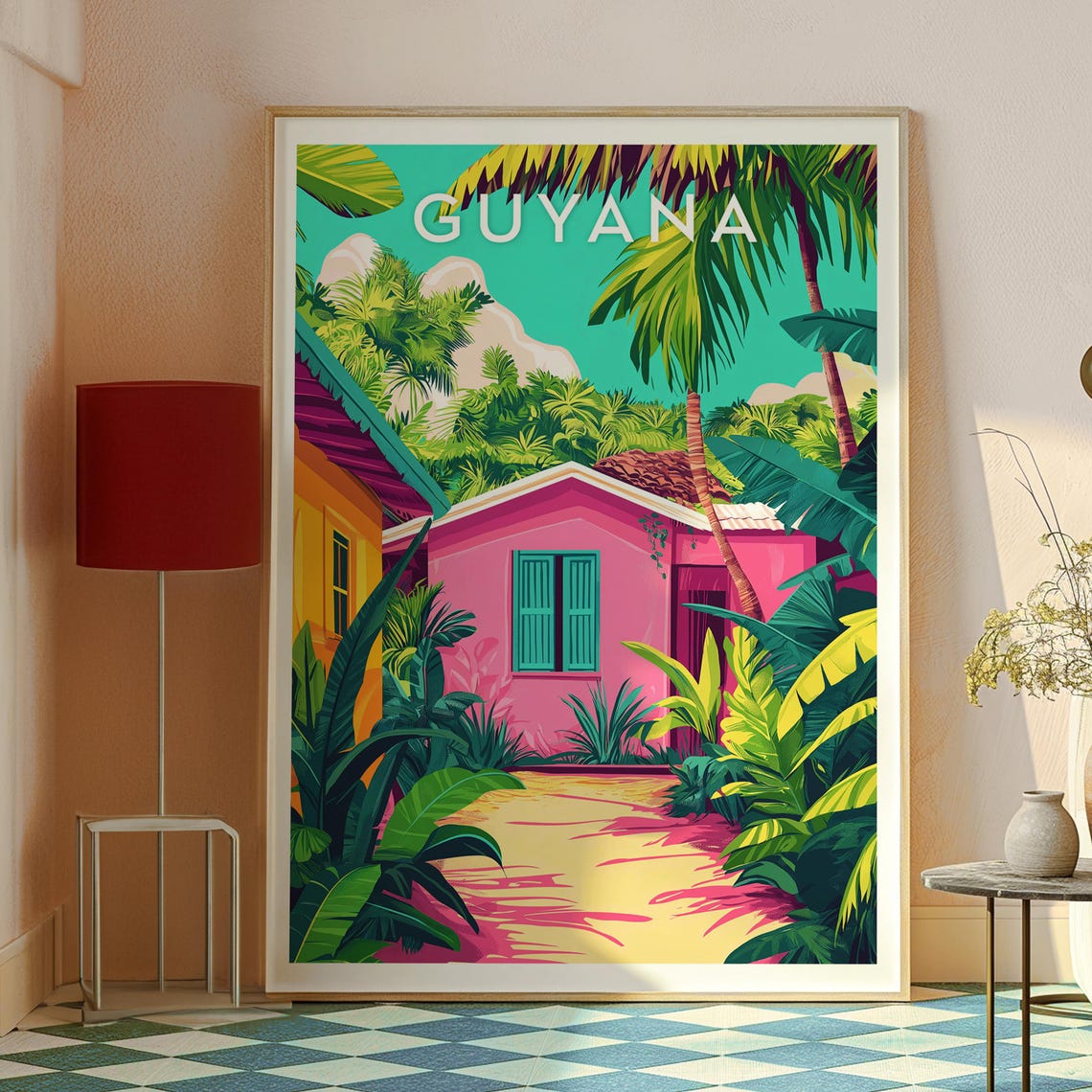 Guyana Poster Art Travel Print Wall Georgetown Backpacking South America - Image 2