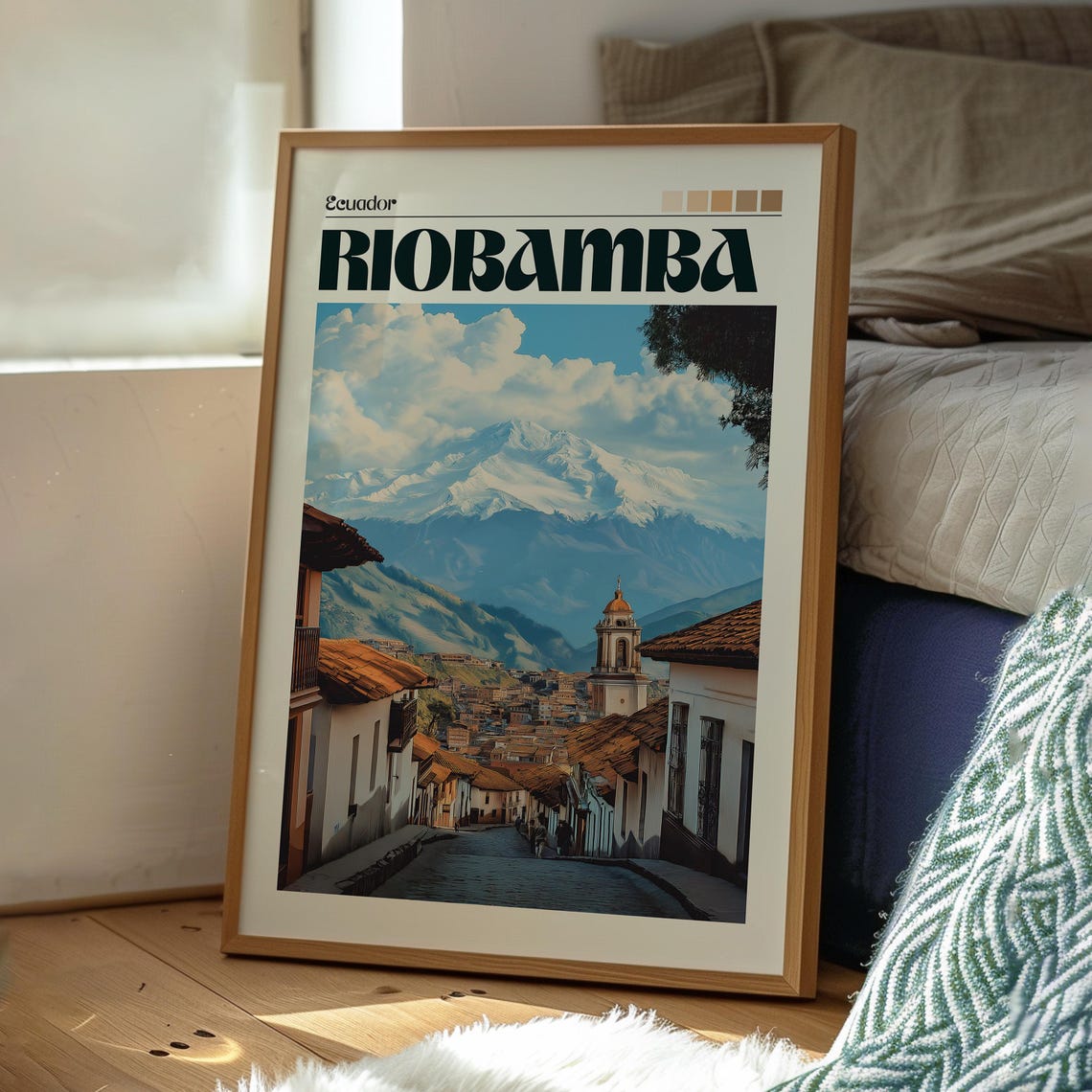 Riobamba Poster Ecuador Art Travel Print Wall Backpacking South America - Image 3