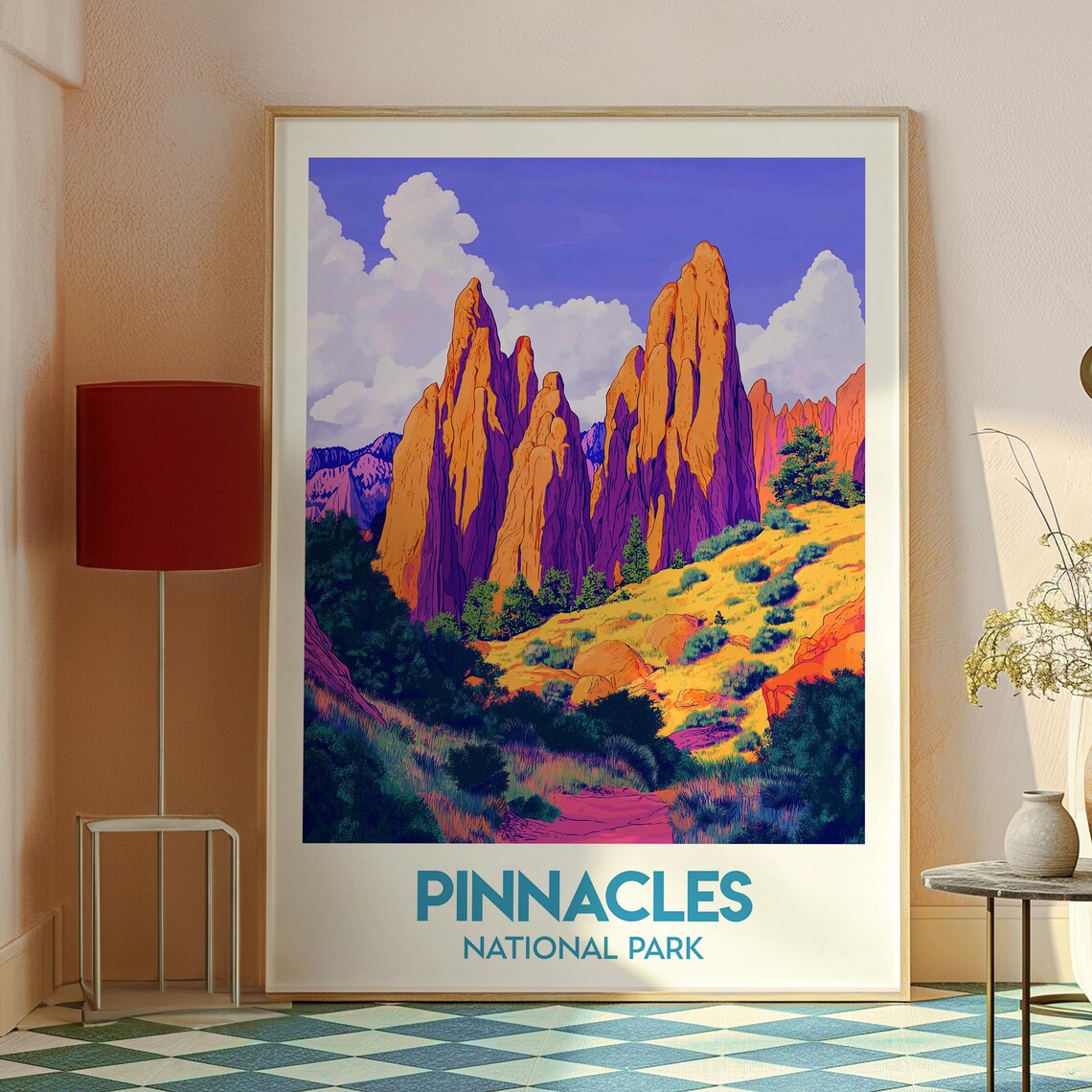 Pinnacles National Park Rock Spires Desert California Travel Poster - Image 2