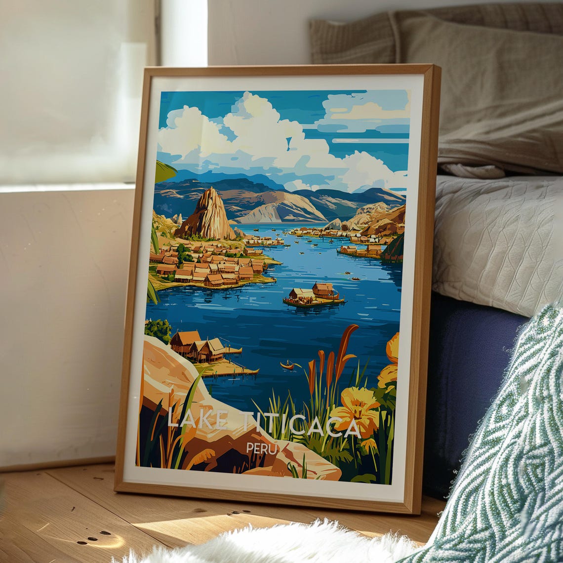 Lake Titicaca Poster Art Peru Travel Print Wall South America - Image 3