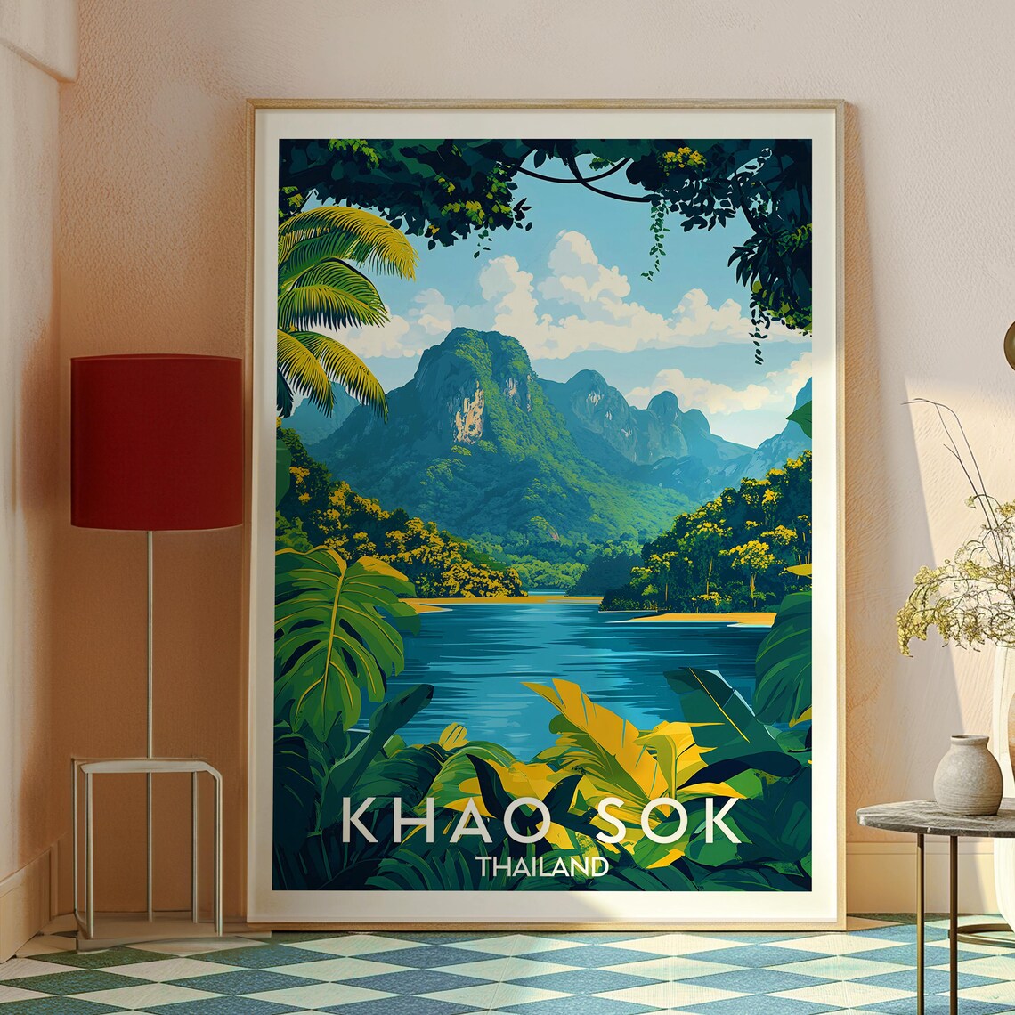 Khao Sok Thailand Limestone Karsts Lake Jungle Rainforest Poster - Image 2