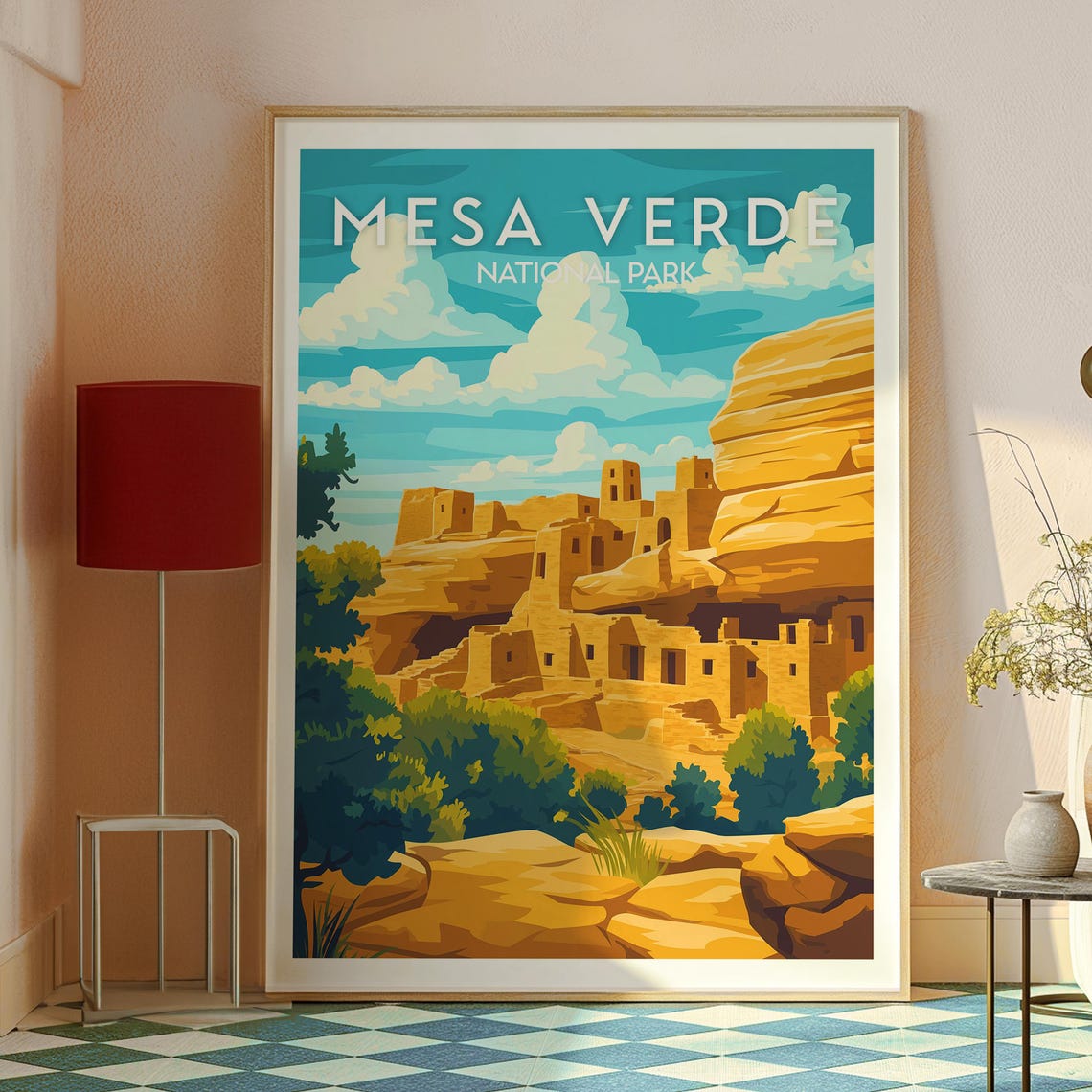 Mesa Verde National Park Ancient Cliff Dwellings Travel Poster - Image 2