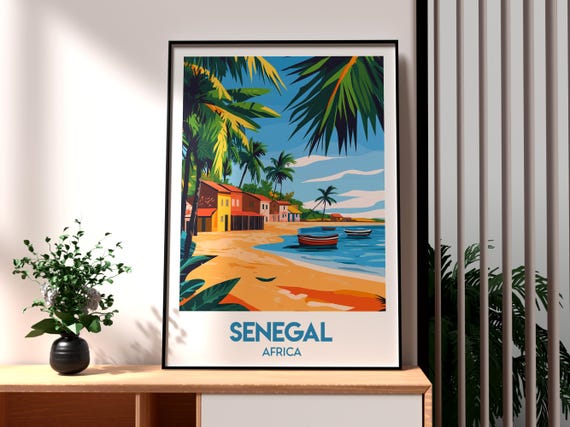Senegal Travel Print Wall Art Dakar Poster Africa City