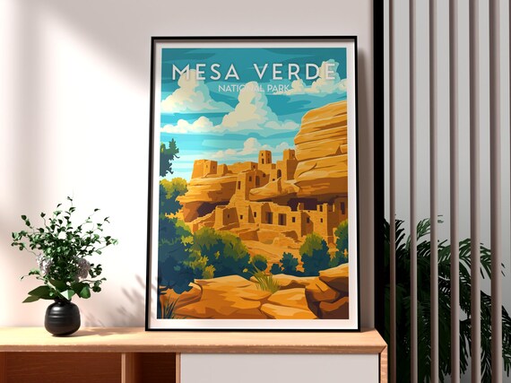 Mesa Verde National Park Ancient Cliff Dwellings Travel Poster
