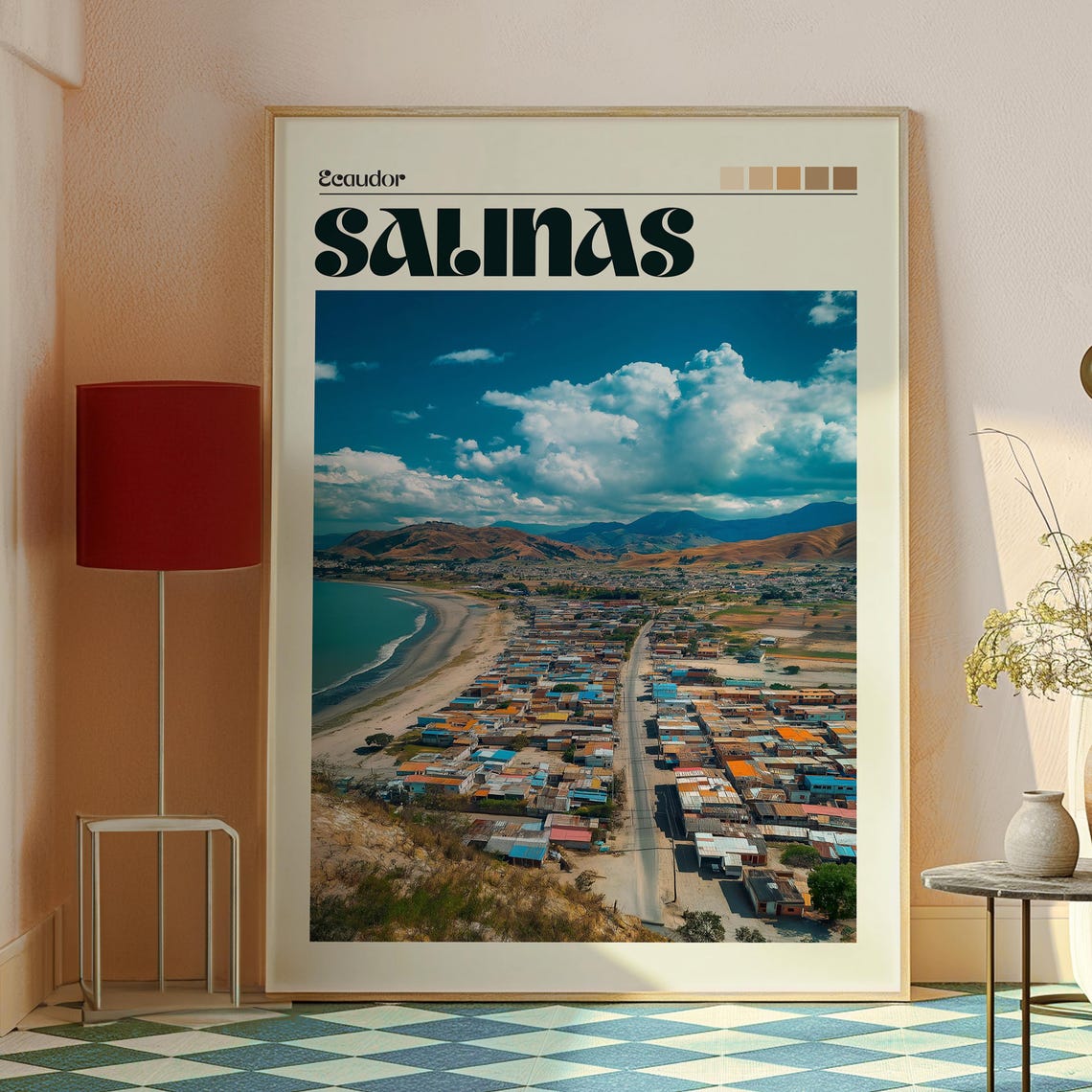 Salinas Poster Ecuador Art Travel Print Wall Backpacking South America - Image 2