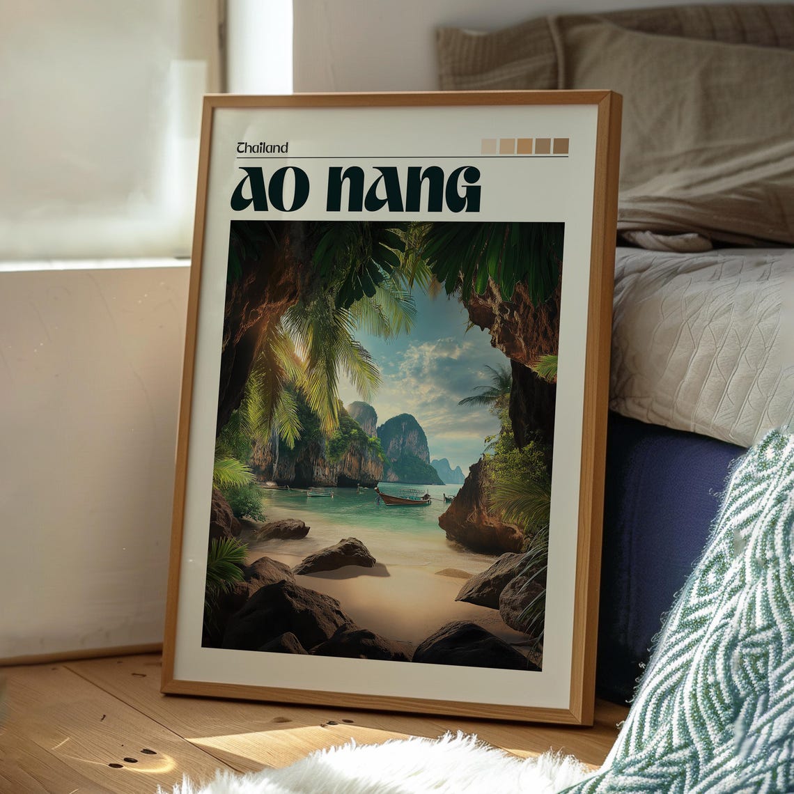Ao Nang Travel Print Thailand Wall Art Krabi Se Asia Backpacking Gift For Traveller - Image 3