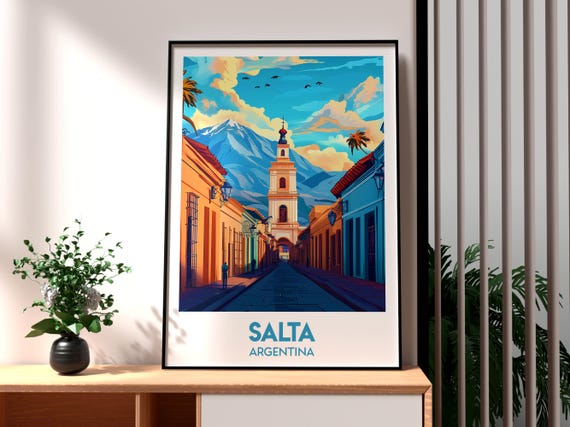 Salta Travel Print Argentina Wall Art Poster Gift For Traveller