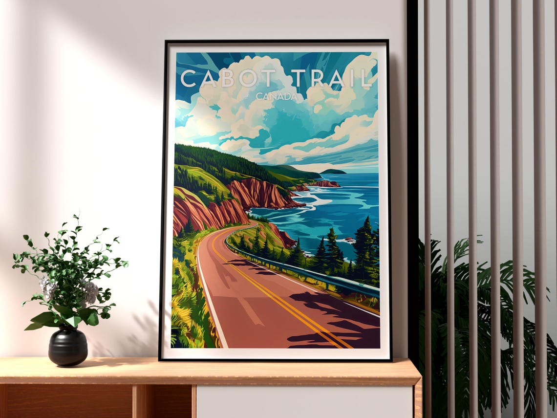 Cabot Trail Canada Coastal Highway Nova Scotia Cliff Drive Poster