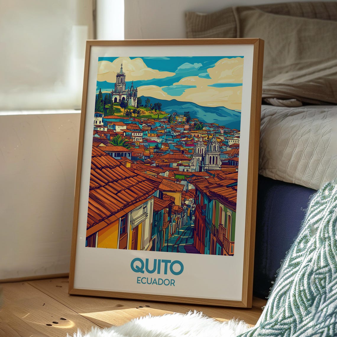 Quito Poster Ecuador Art Travel Print Wall Backpacking South America - Image 3
