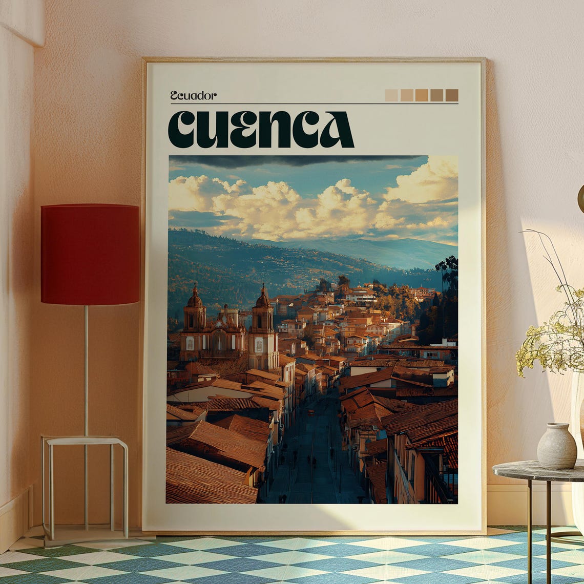 Cuenca Poster Ecuador Art Travel Print Wall Backpacking South America - Image 2