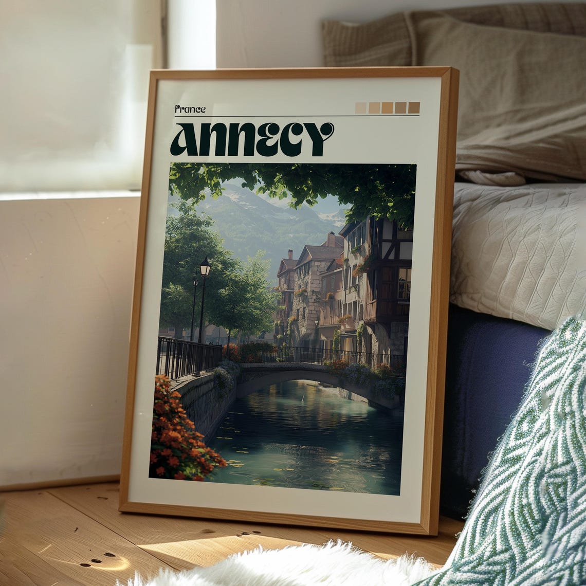 Annecy Print France Wall Art Poster Travel Vieille Ville French - Image 3
