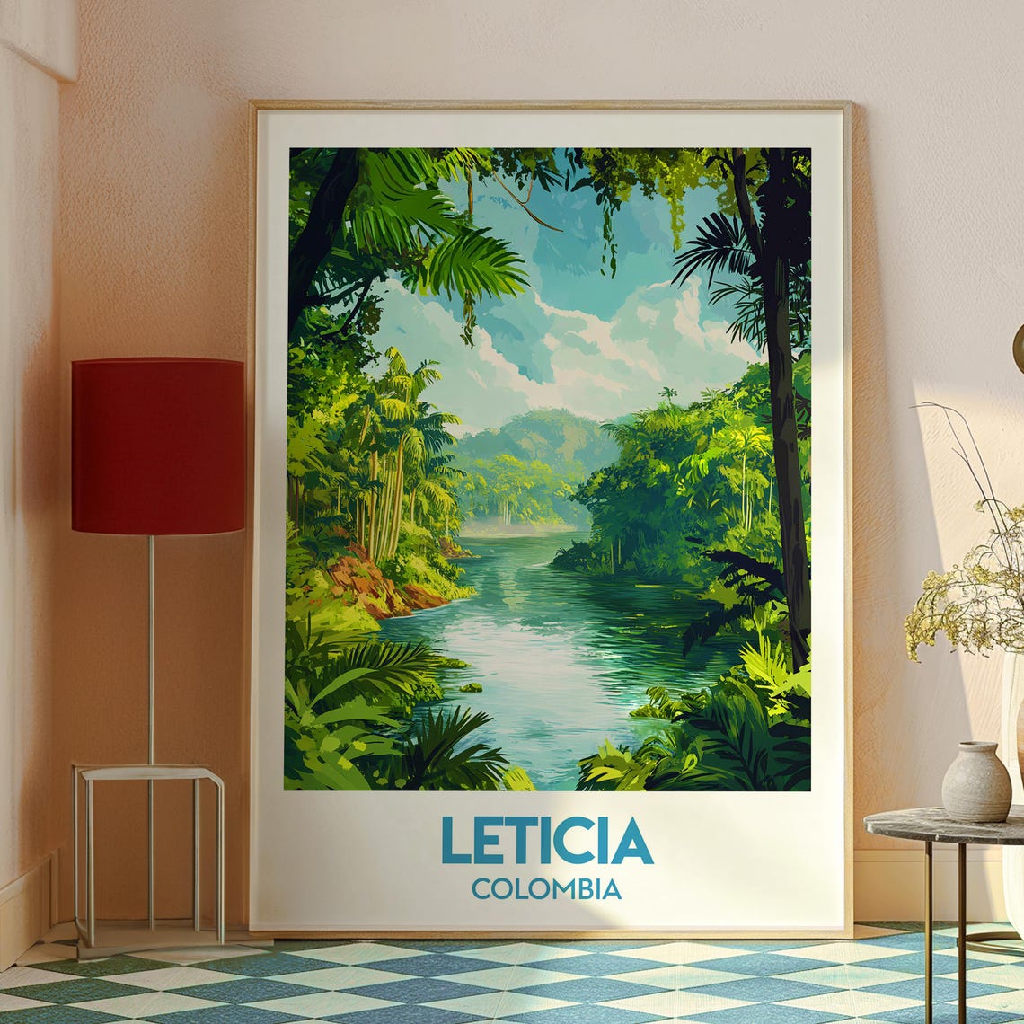Leticia Poster Amazon River Colombia Travel Print Wall Art Backpacking South America - Image 2