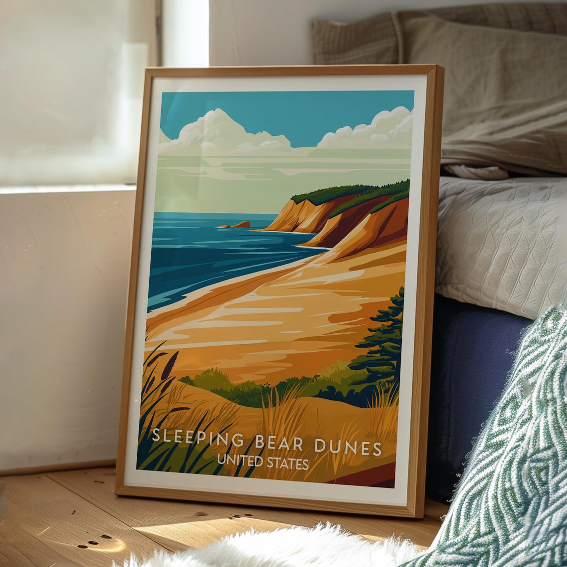 Sleeping Bear Dunes United States Lake Michigan Sand Dunes Poster - Image 3