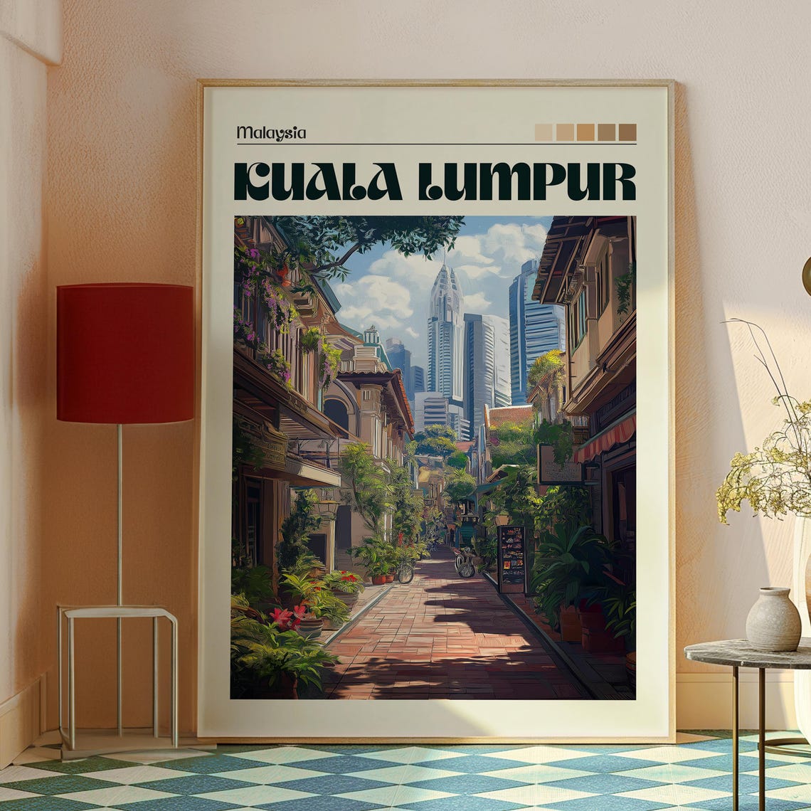 Kuala Lumpur Print Malaysia Wall Art Poster Kl Travel Backpacking Petronas Towers - Image 2