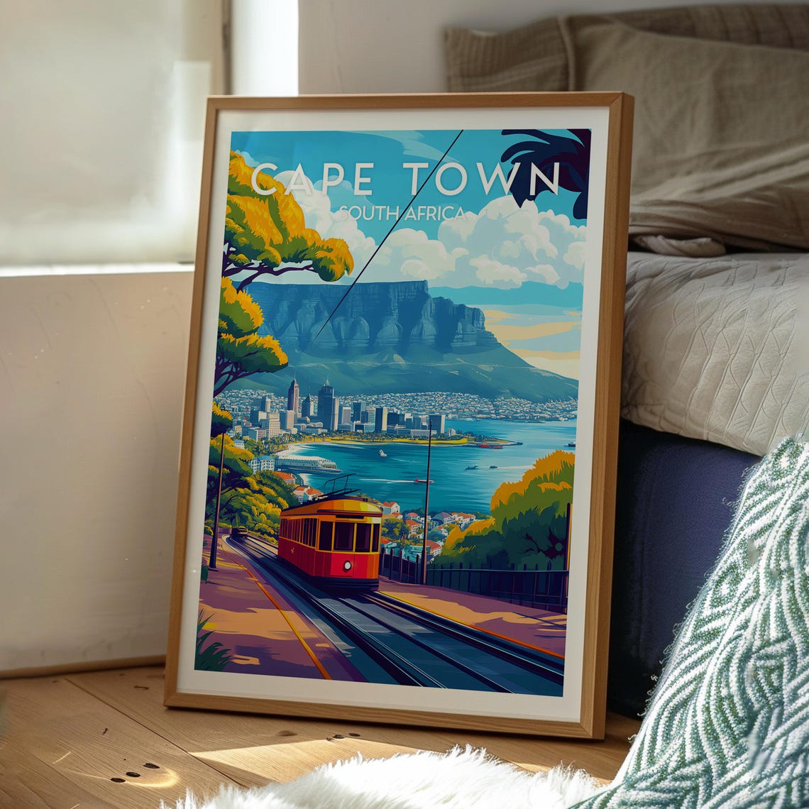 Cape Town South Africa Table Mountain Cable Car Travel Poster - Image 3