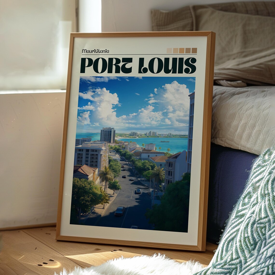 Port Louis Mauritius Capital City Tropical Coast Travel Poster - Image 3