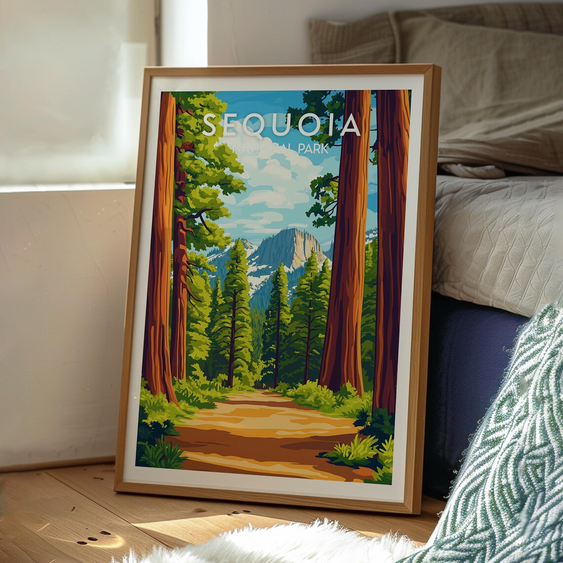Sequoia National Park Giant Trees Vintage Travel Scene Poster - Image 3