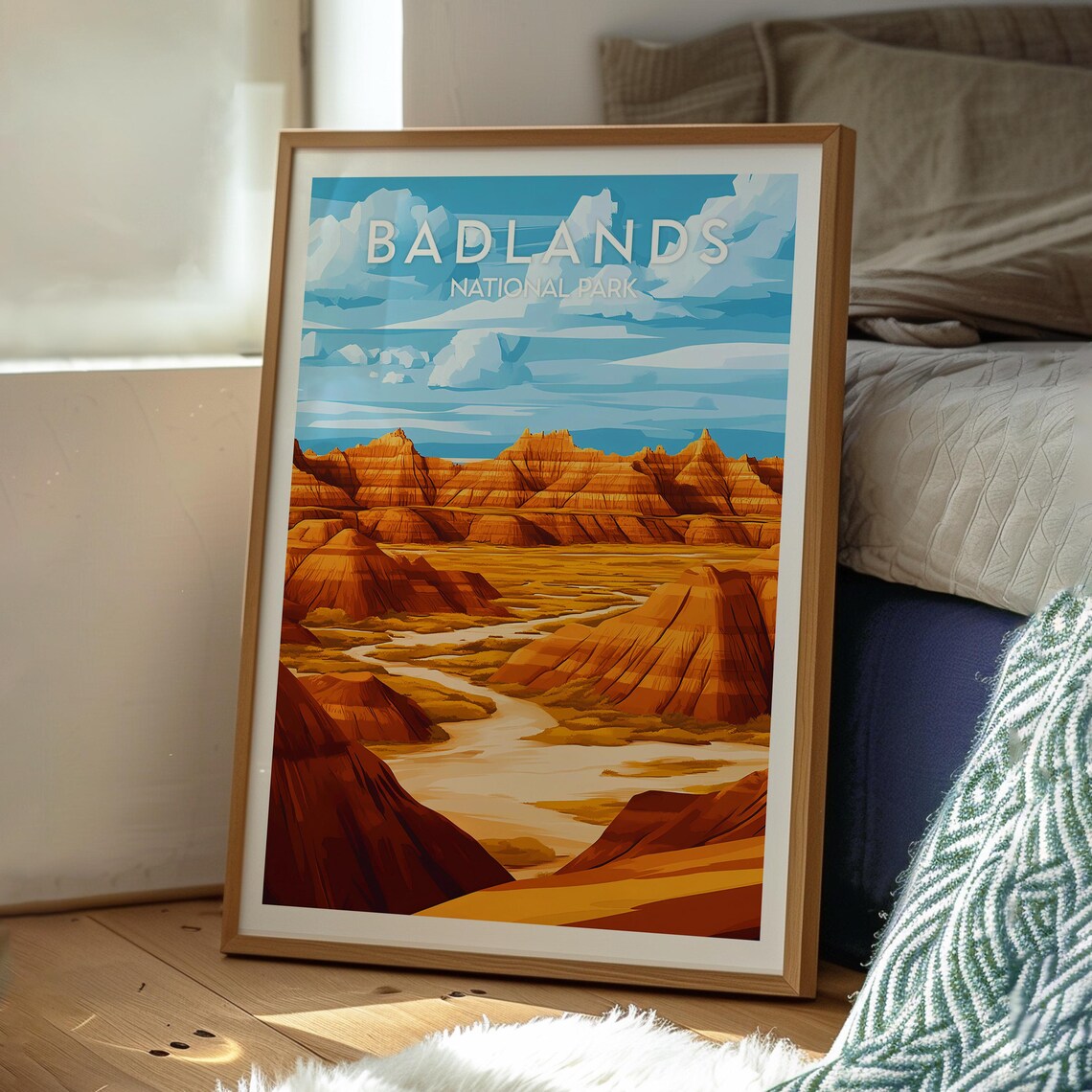 Badlands National Park Eroded Buttes Prairie South Dakota Travel Poster - Image 3