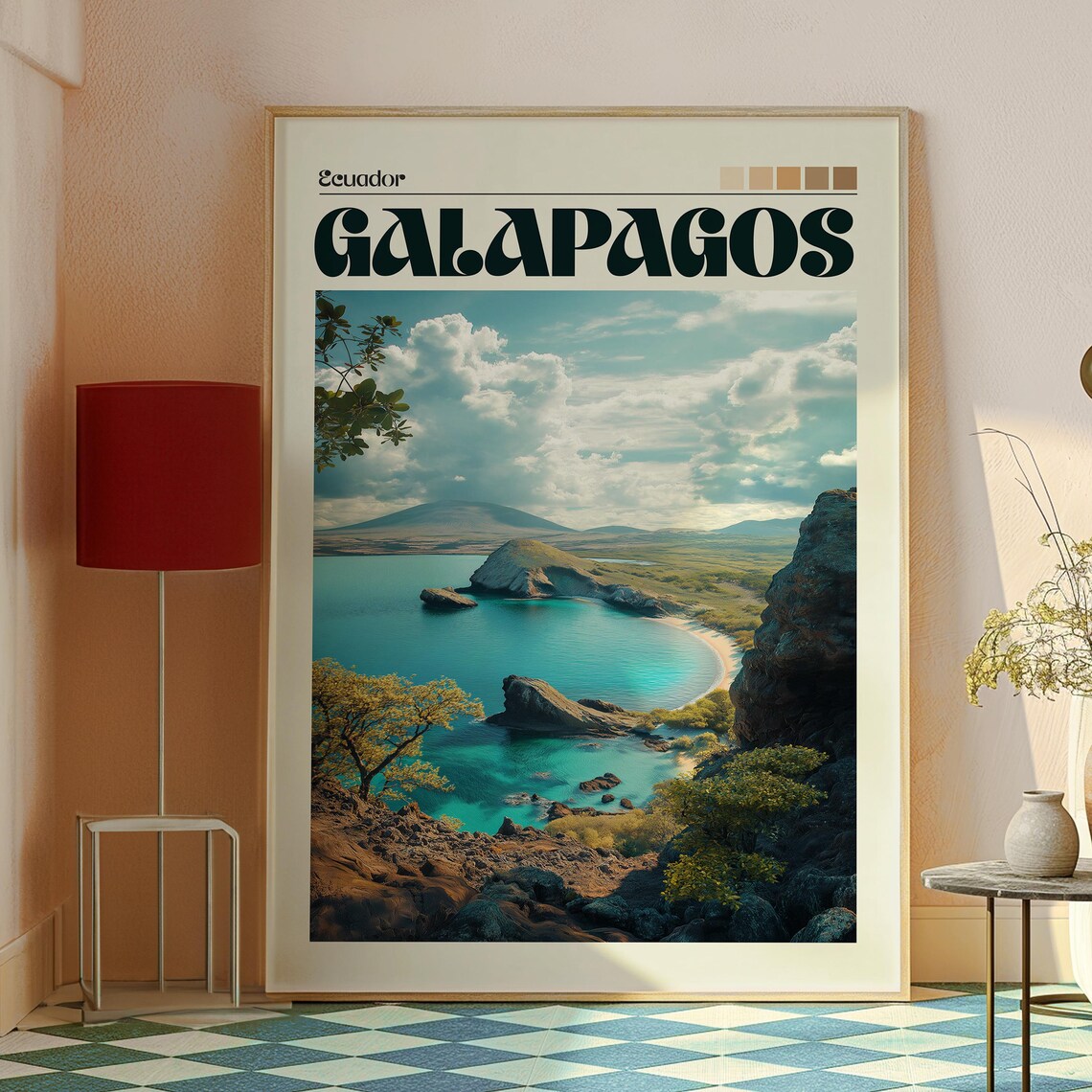 Galapagos Islands Travel Poster, Giant Tortoise Wildlife - Image 2