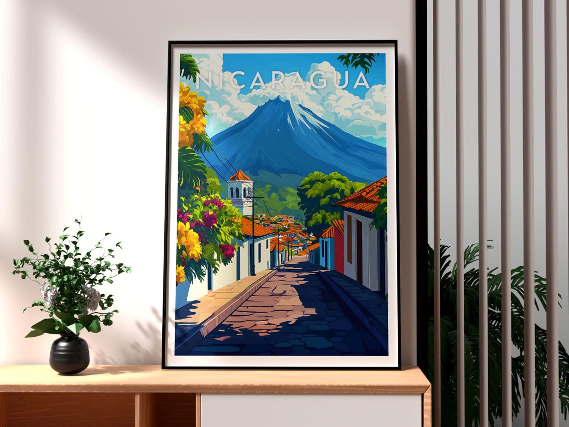 Nicaragua Print Wall Art Corn Islands Travel Central America