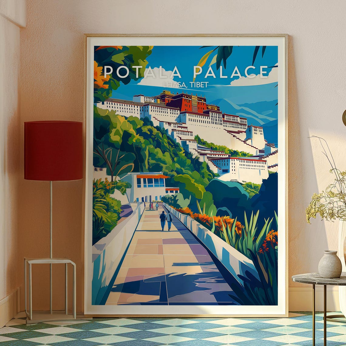Potala Palace Lhasa Tibet Landmark Travel Poster Himalayan Scenery - Image 2