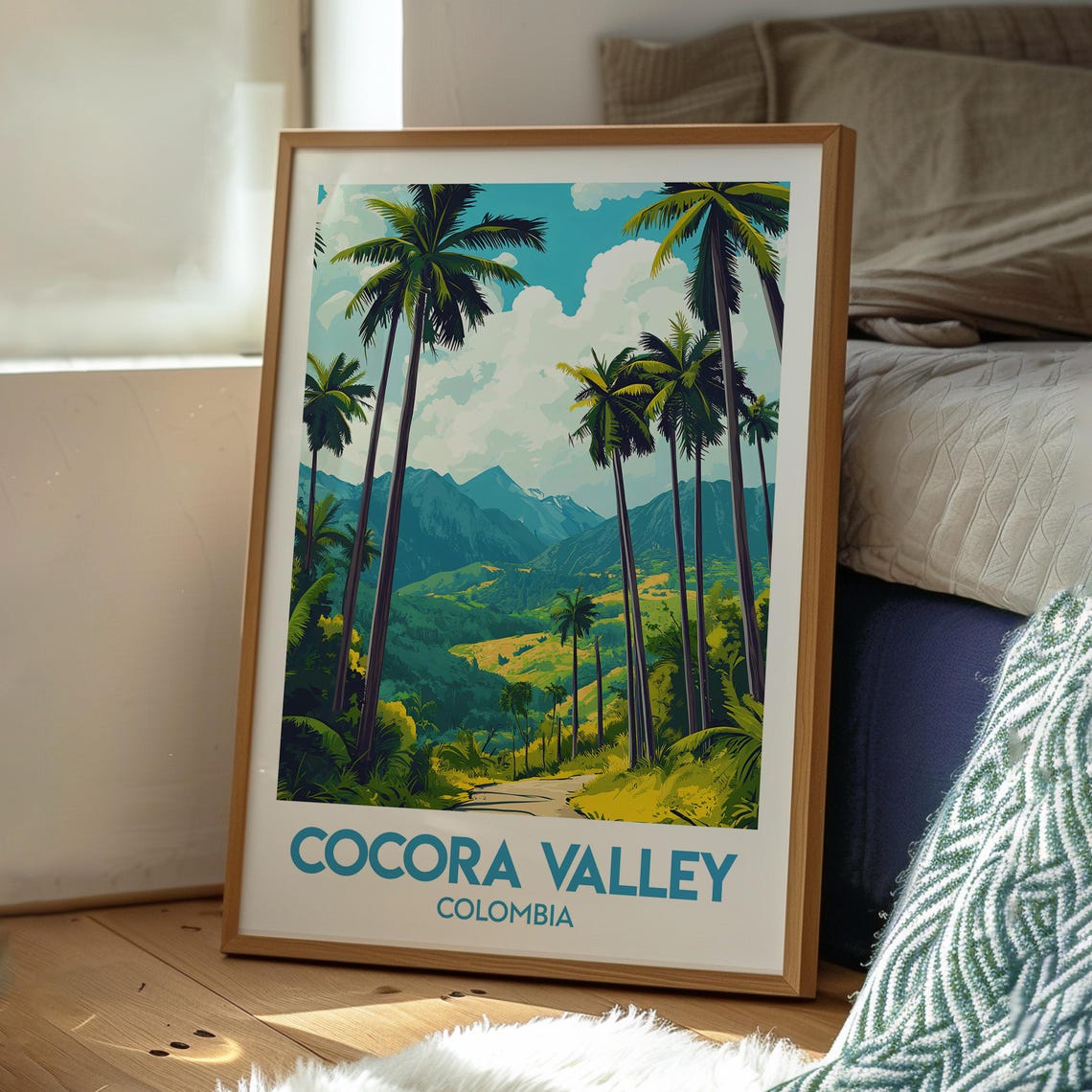 Cocora Valley Backpacking South America Travel Poster - Image 3