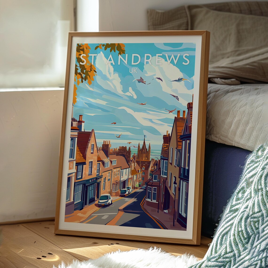 St Andrews Scotland Historic Seaside Town Street Retro Uk Poster - Image 3