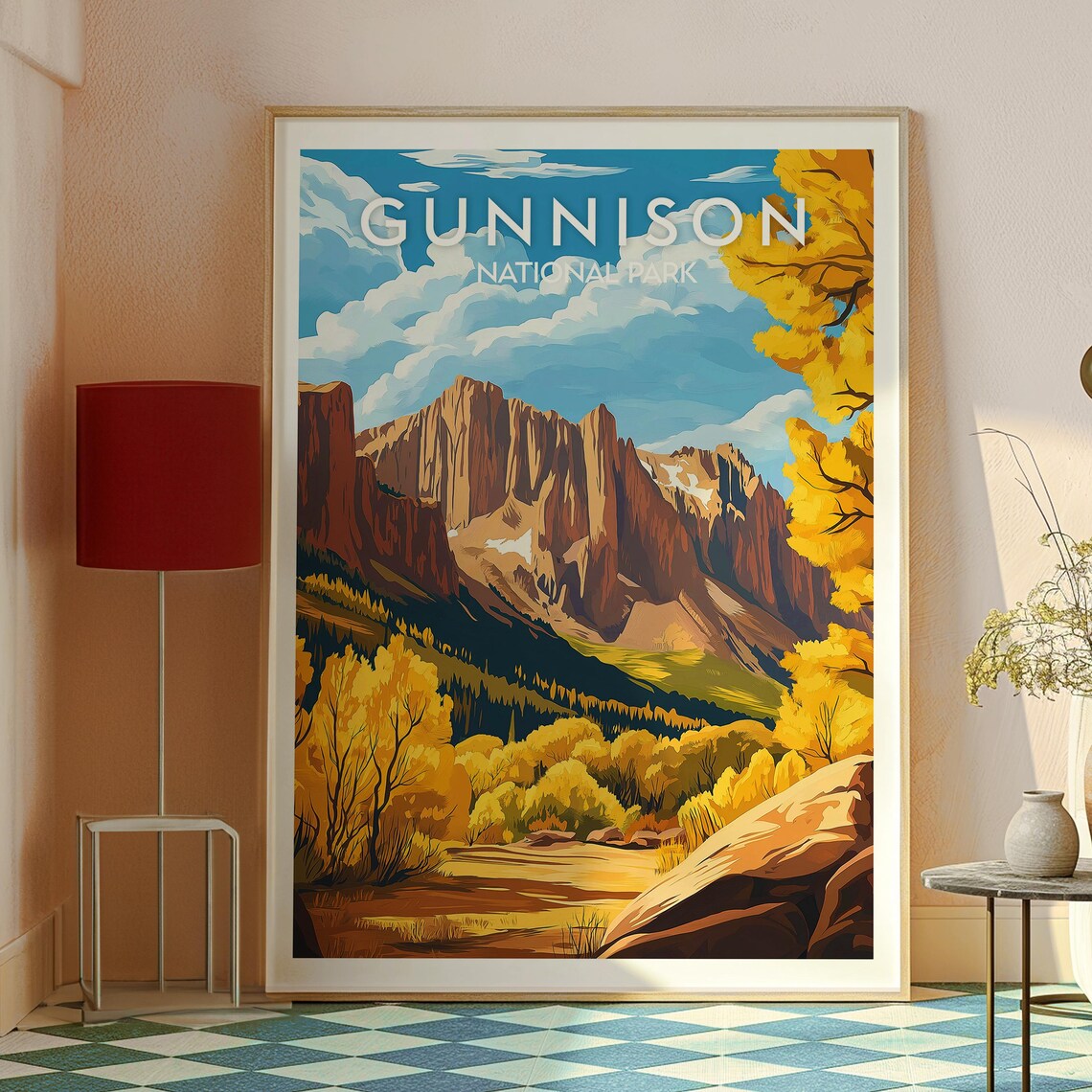 Gunnison National Park Golden Autumn Aspen Canyon Travel Poster - Image 2