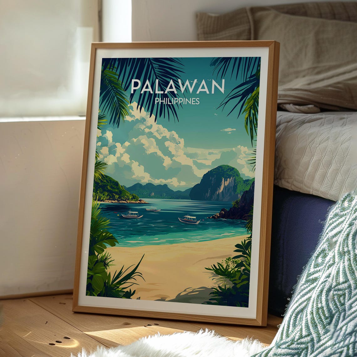 Palawan Philippines El Nido Bay Lagoon Islands Travel Poster - Image 3