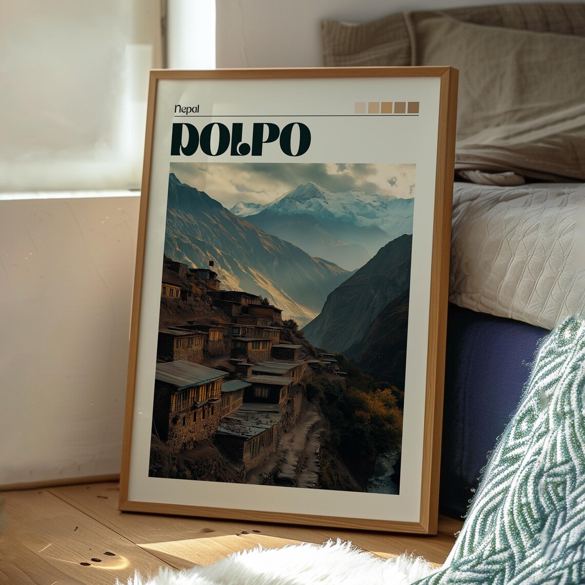 Dolpo Nepal Himalaya Mountain Village Stone Houses Travel Poster - Image 3