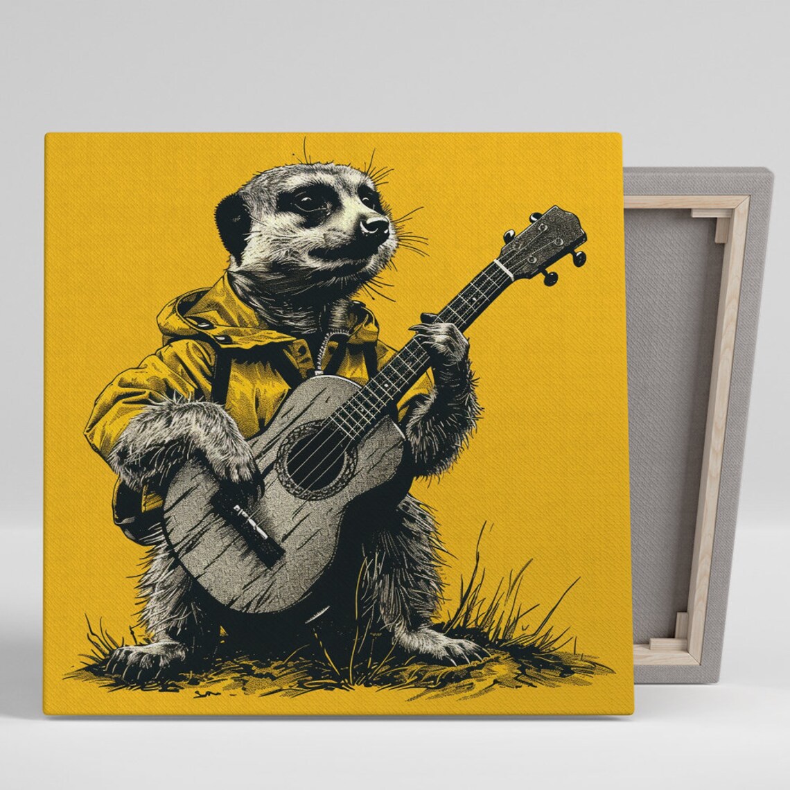 Meerkat Maestro Whimsical Animal Wall Art Print