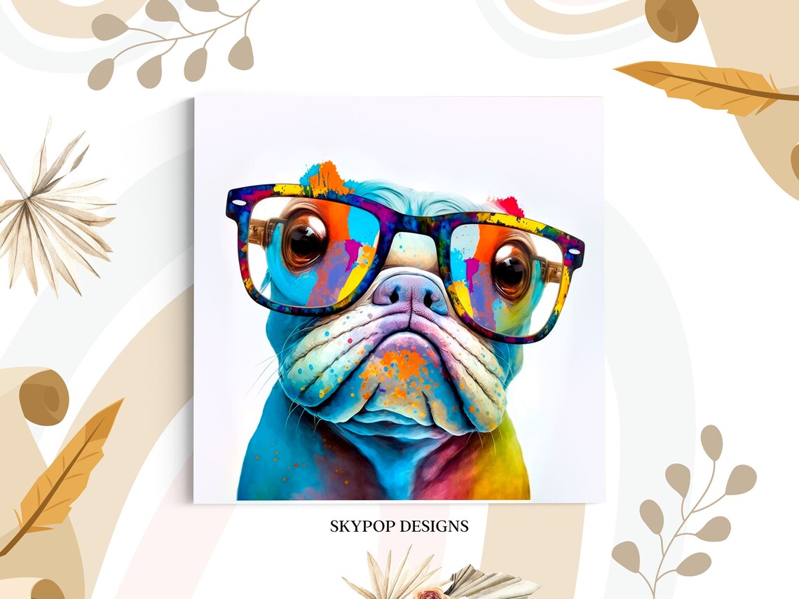 Pug Dog Wall Art Print, Nursery Bedroom Decor - Image 4