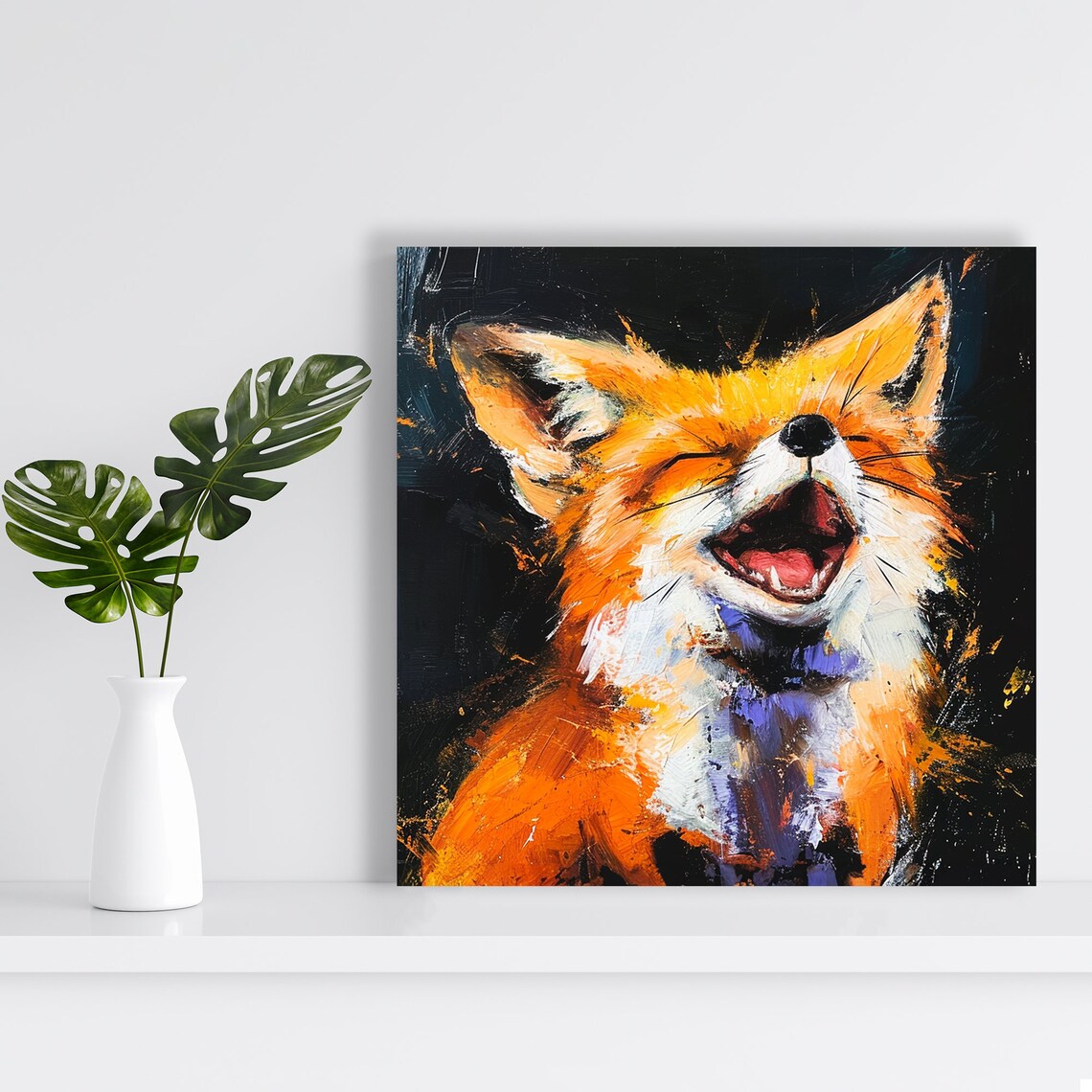 Whimsical Fox Art Print, Modern Living Room Decor - Image 2