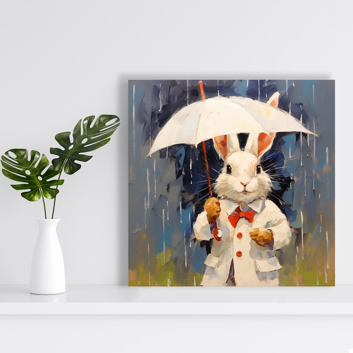 Whimsical Bunny Art Print for Kids' Room Decor - Image 2