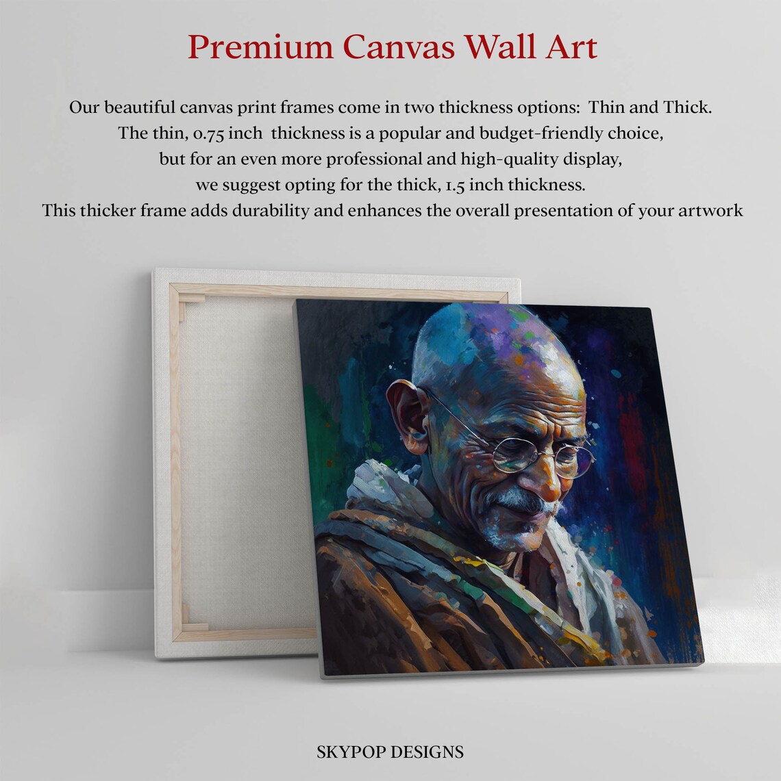 Gandhi Inspirational Wall Art, Modern Quote Poster - Image 4