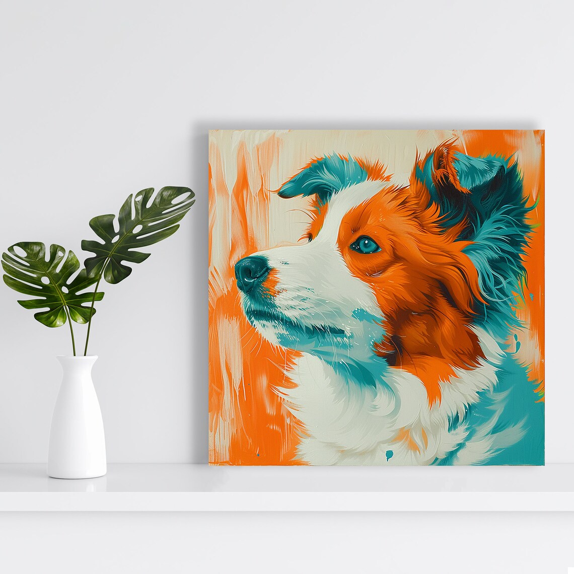Border Collie Contemporary Decor Wall Art Print - Image 2