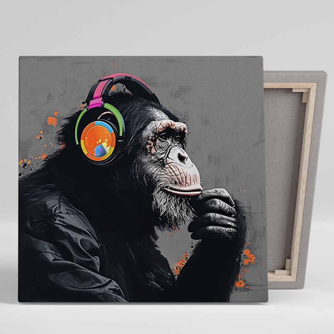 Funky Monkey Beats Pop Art Modern Wall Art Print