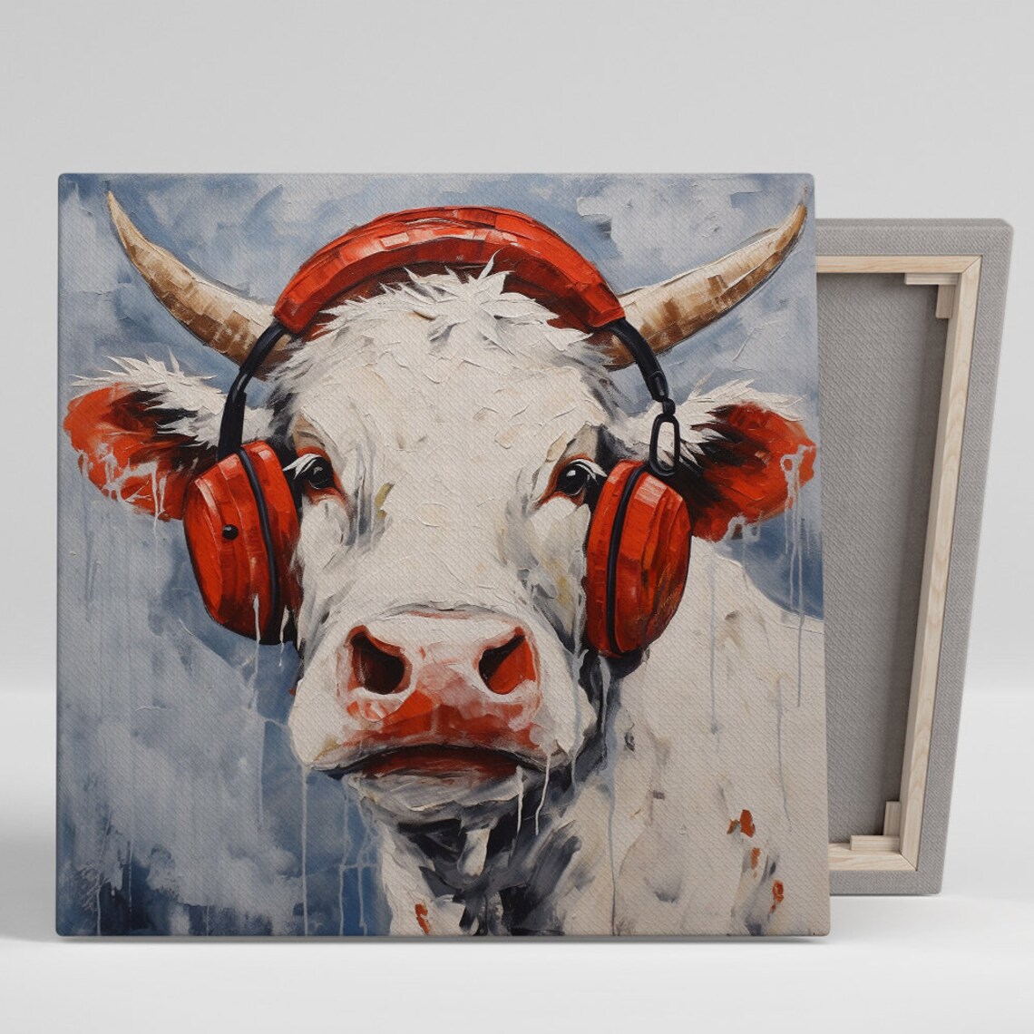 Cow Whimsical Pop Art Print, Kitchen and Dining Decor