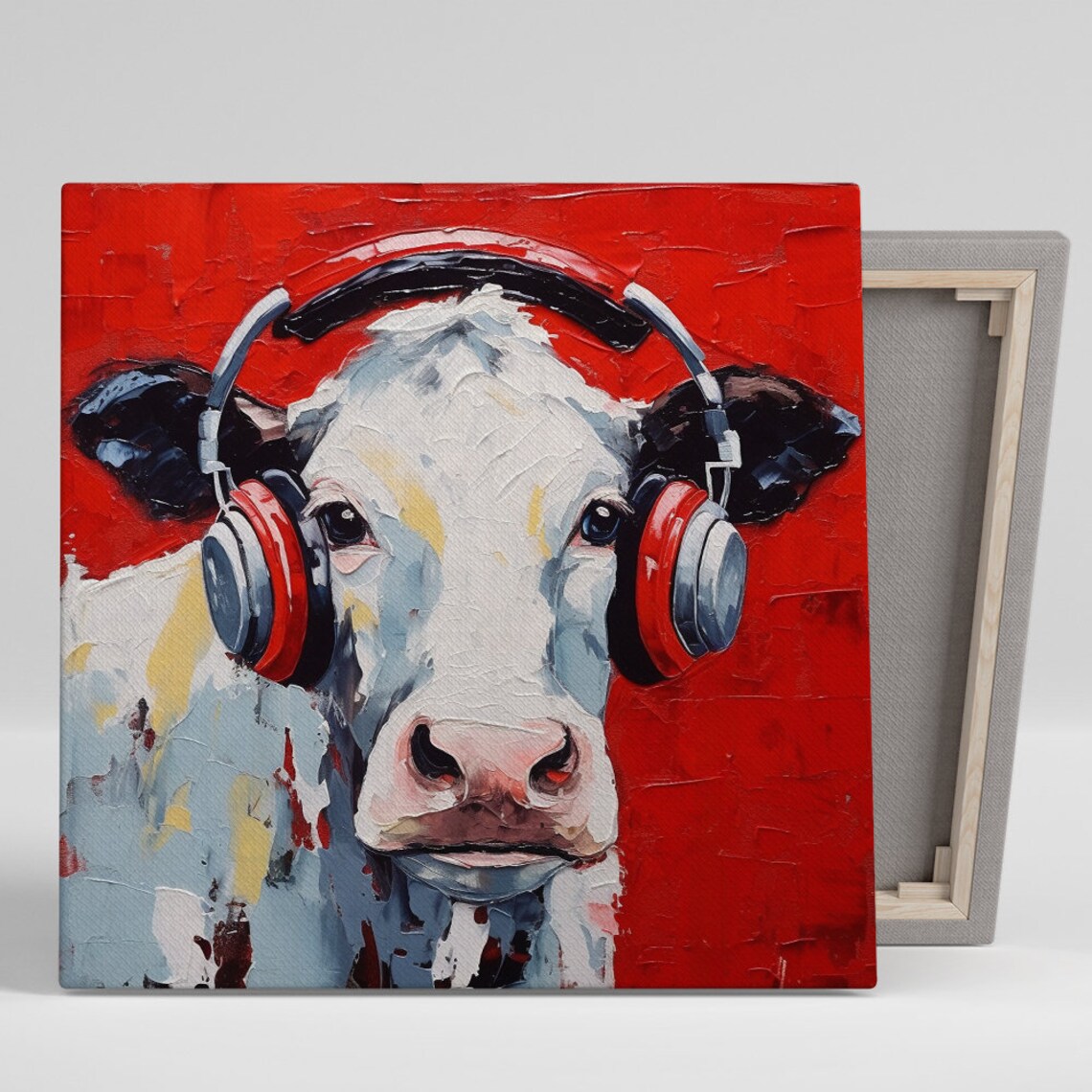 Cow Pop Art Poster, Whimsical Kitchen Decor for Home