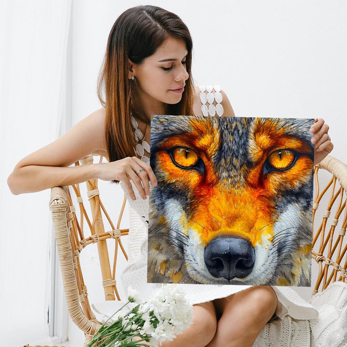 Fox Contemporary Nature Art Print, Animal Wall Decor - Image 3