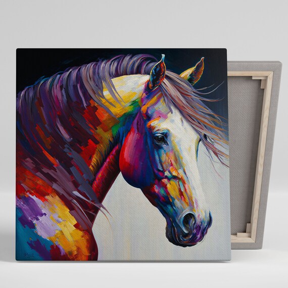 Horse Abstract Art Print, Contemporary Wall Decor