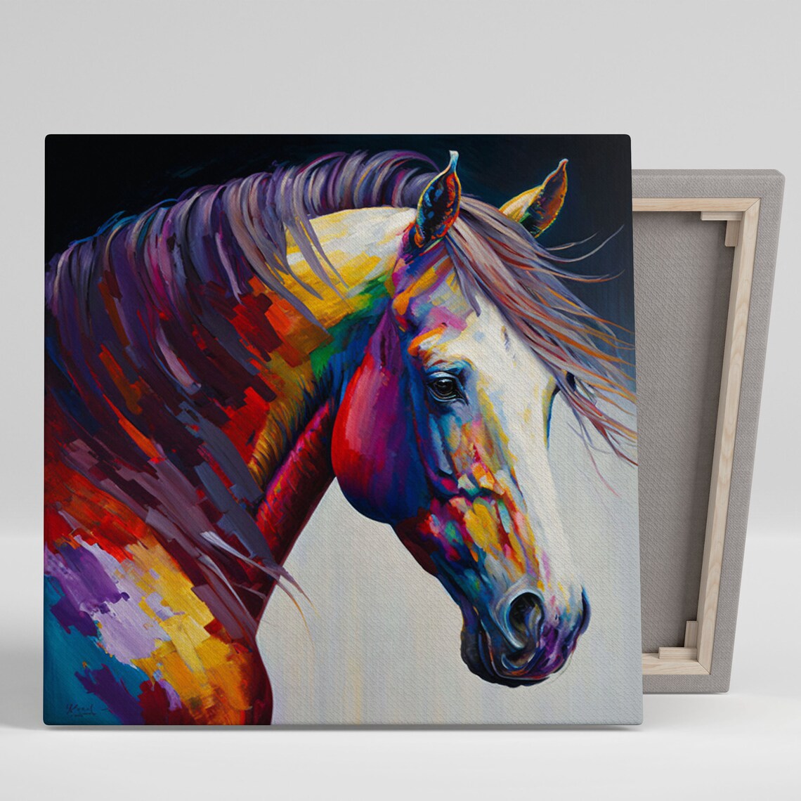 Horse Abstract Art Print, Contemporary Wall Decor