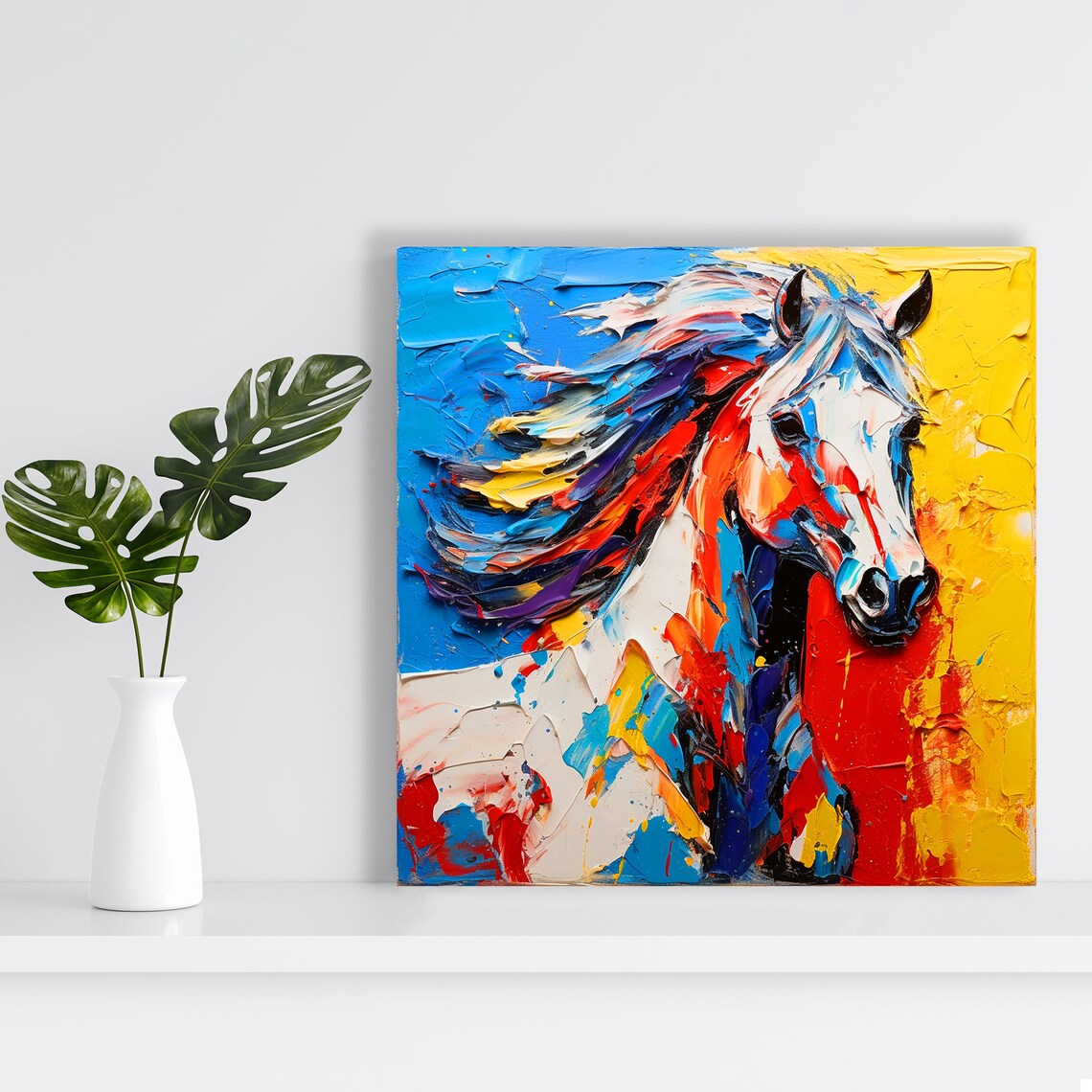 Abstract Horse Art Print, Contemporary Equine Decor - Image 2
