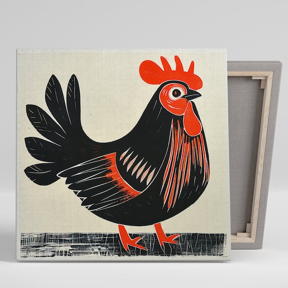 Rustic Rooster Weathervane, Farmhouse Wall Art Print