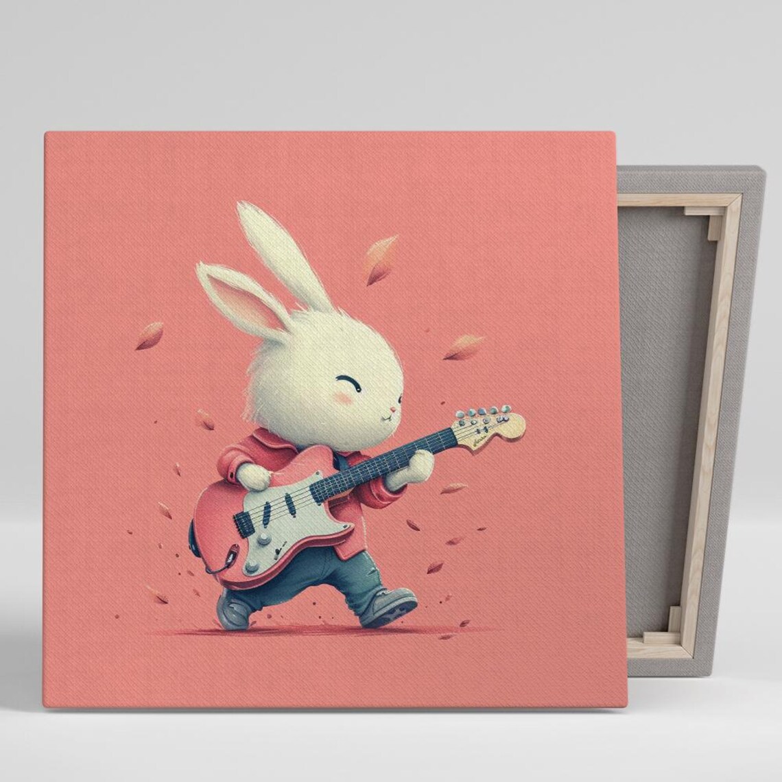 Bunny Whimsical Music Art Print for Nursery Decor