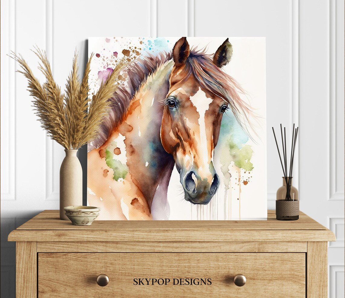 Colorful Horse Wall Art Print, Animal Home Decor - Image 2